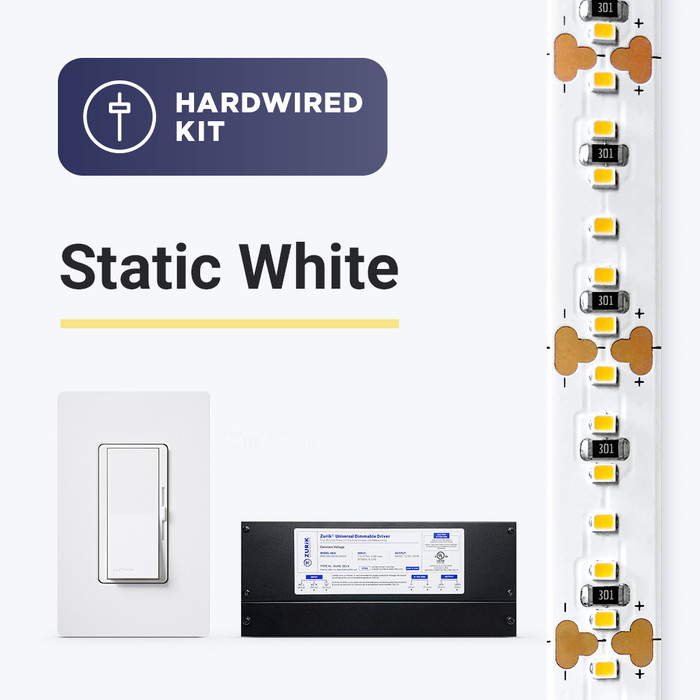 Illustrative example of hardwired led strip lights