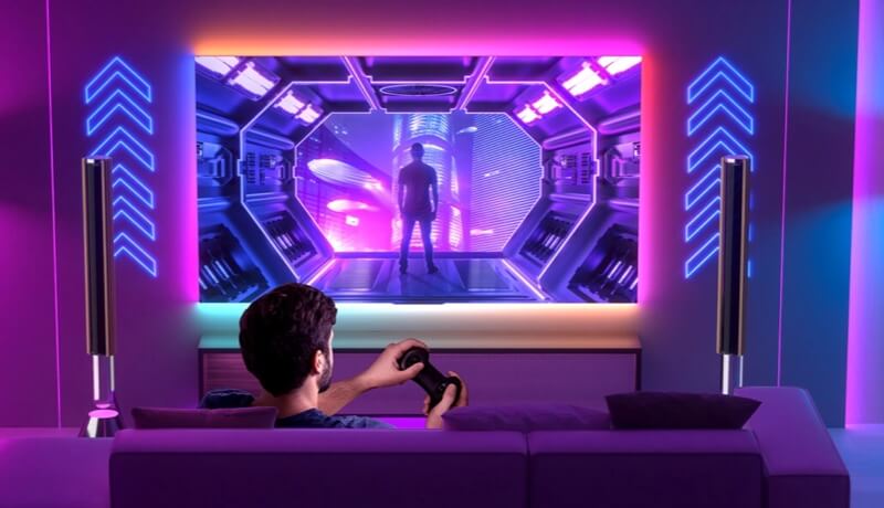 Illustrative example of home entertainment lighting