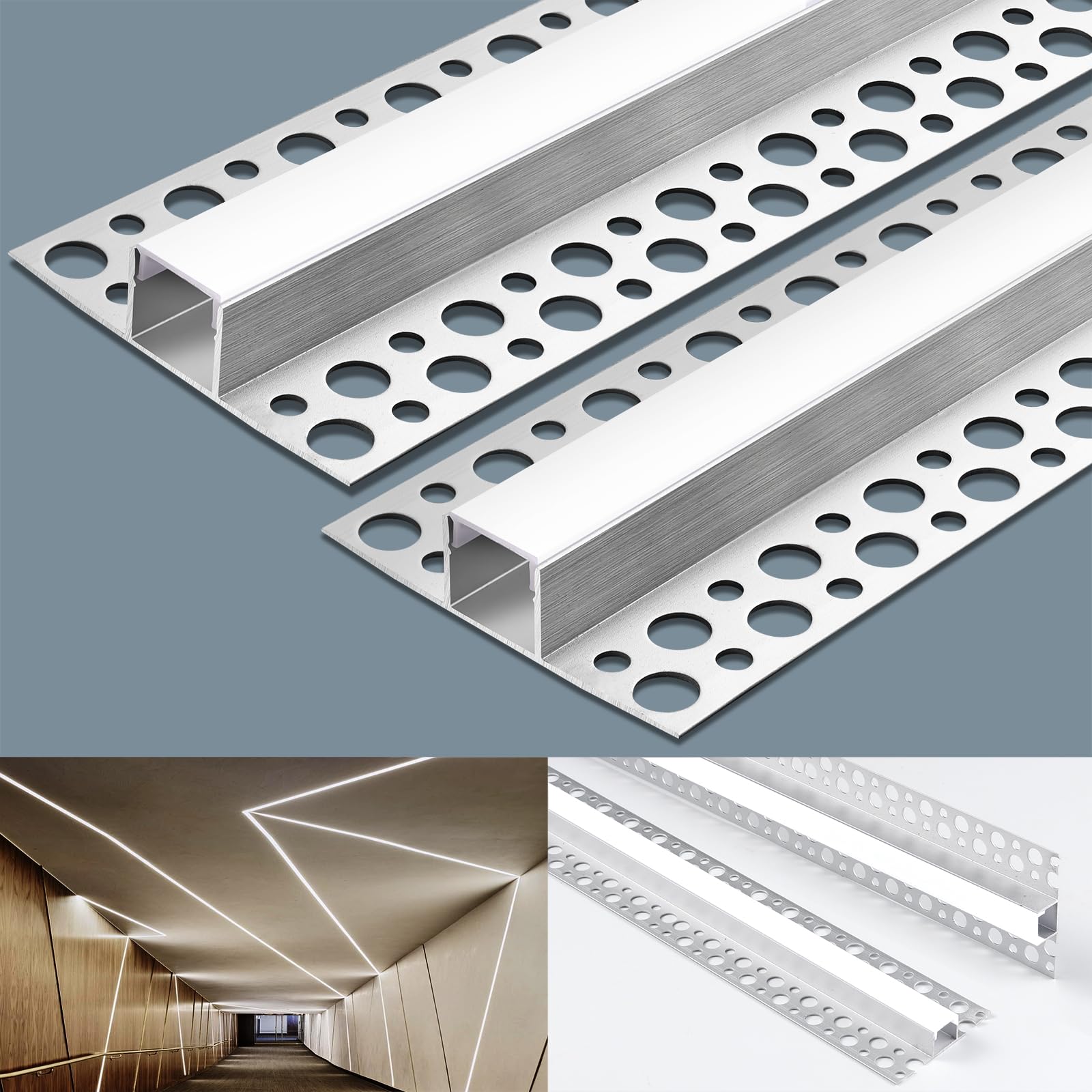 Illustrative example of led channel for led strip lights