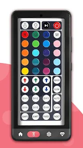 Illustrative example of led light remote app from Google Search