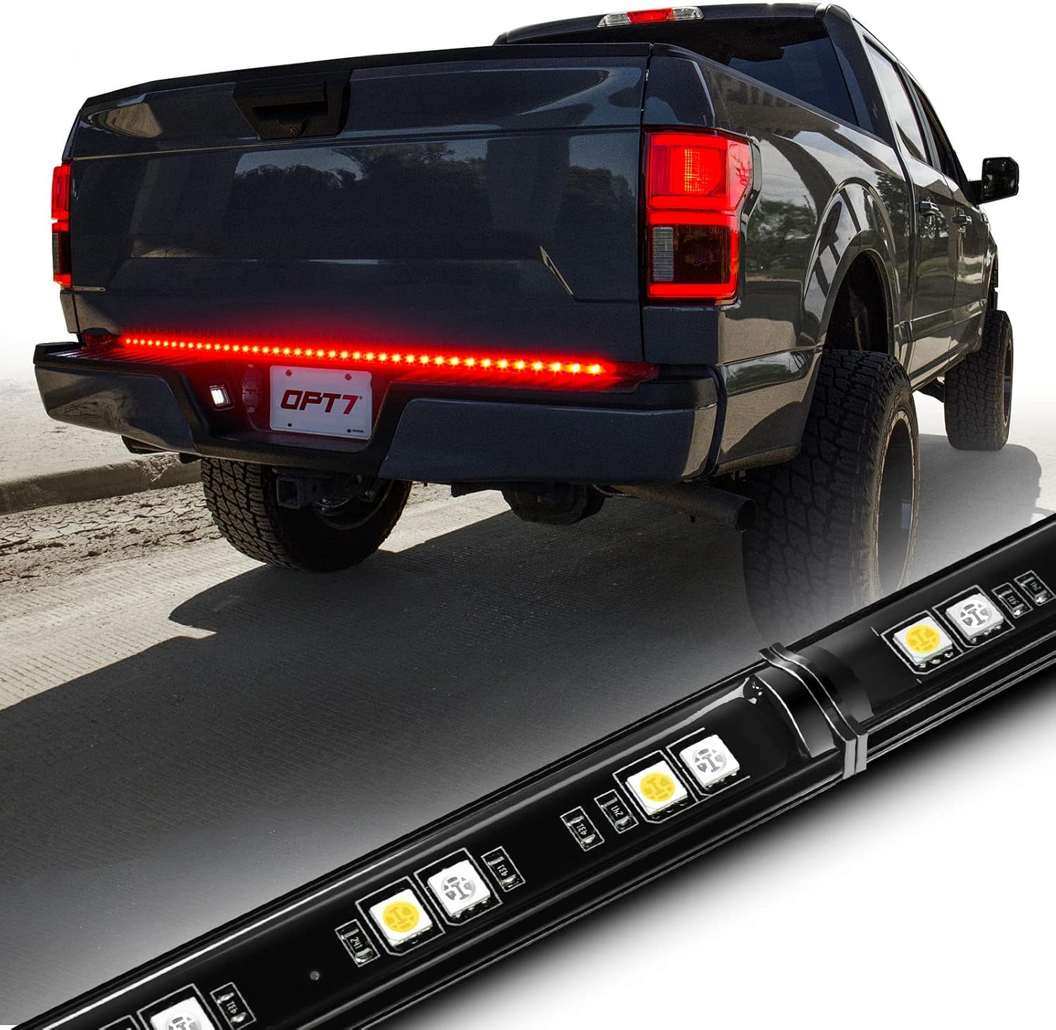 Illustrative example of led light strip for tailgate from Google Search