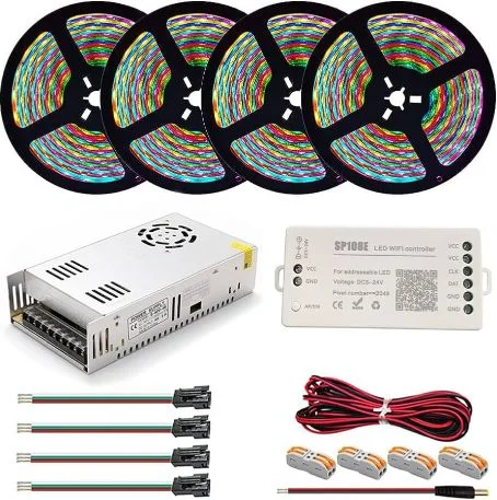 Illustrative example of led light strips and power supply from Google Search
