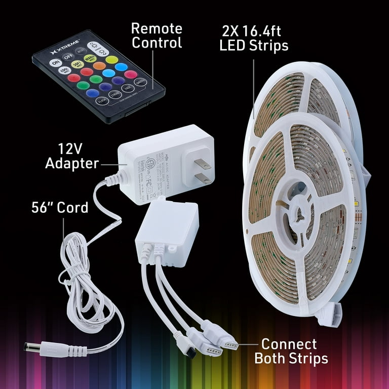 Illustrative example of led light strips with remote control from Google Search