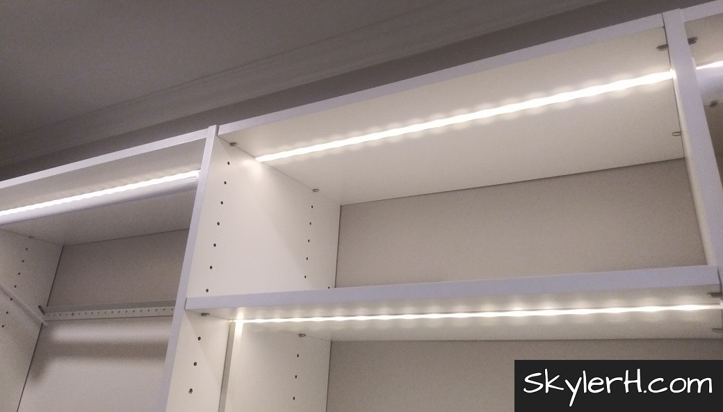 Illustrative example of led lighting for shelves