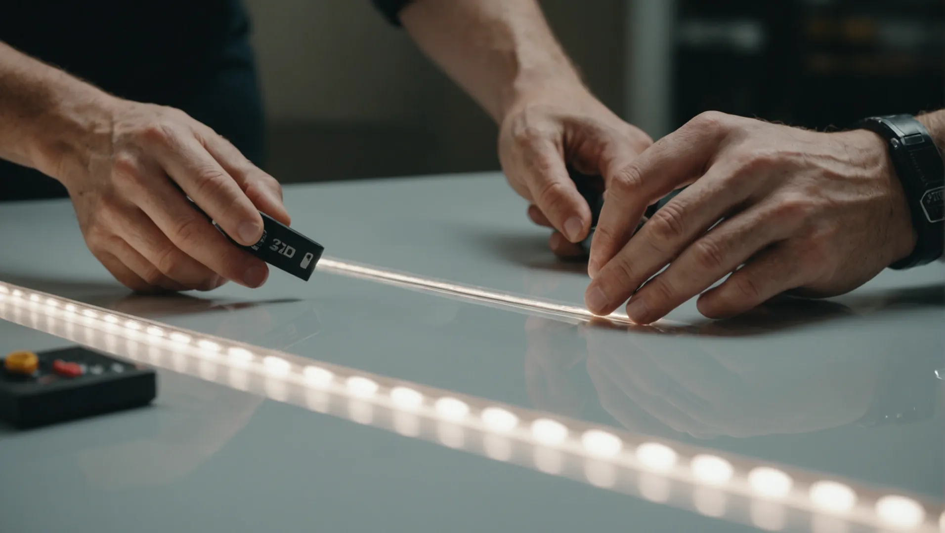 Illustrative example of led strip adhesive from Google Search
