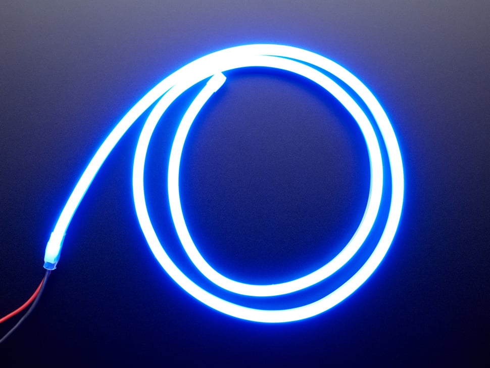 Illustrative example of led strip blue lights