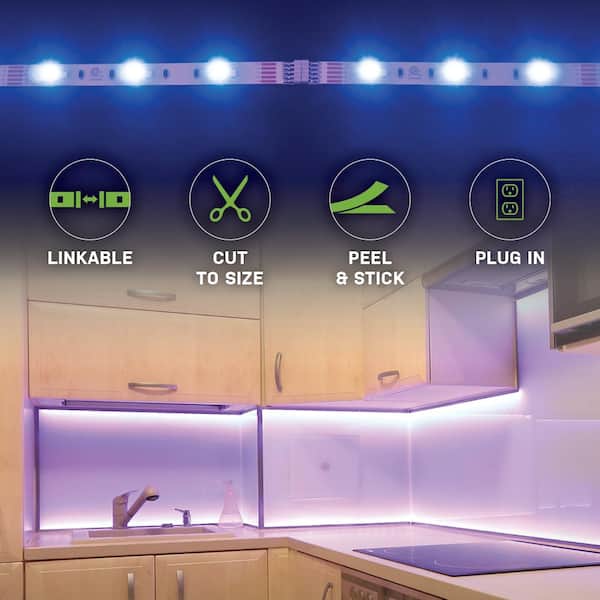 Illustrative example of led strip cabinet lights