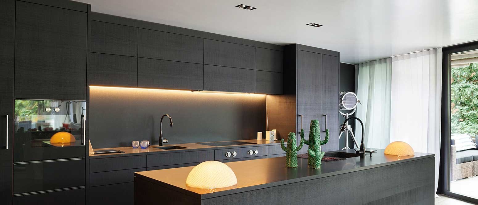 Illustrative example of led strip cabinet lights