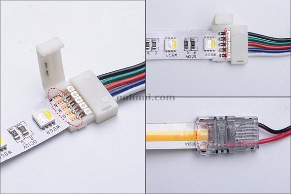Illustrative example of led strip connector