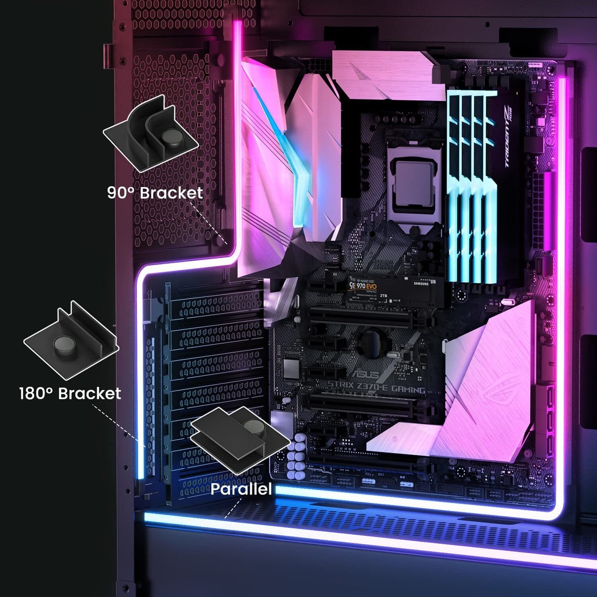 Illustrative example of led strip for cpu from Google Search