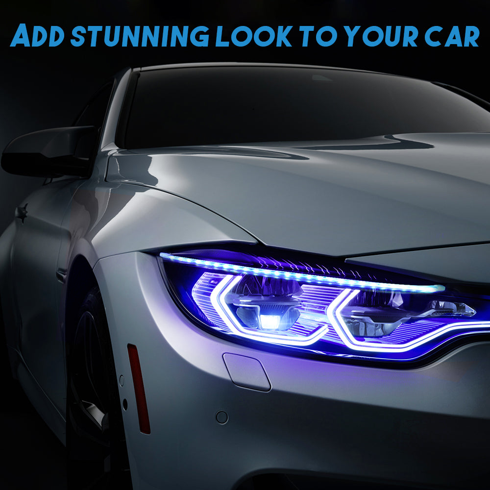 Illustrative example of led strip headlights from Google Search