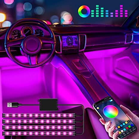 Illustrative example of led strip inside car from Google Search