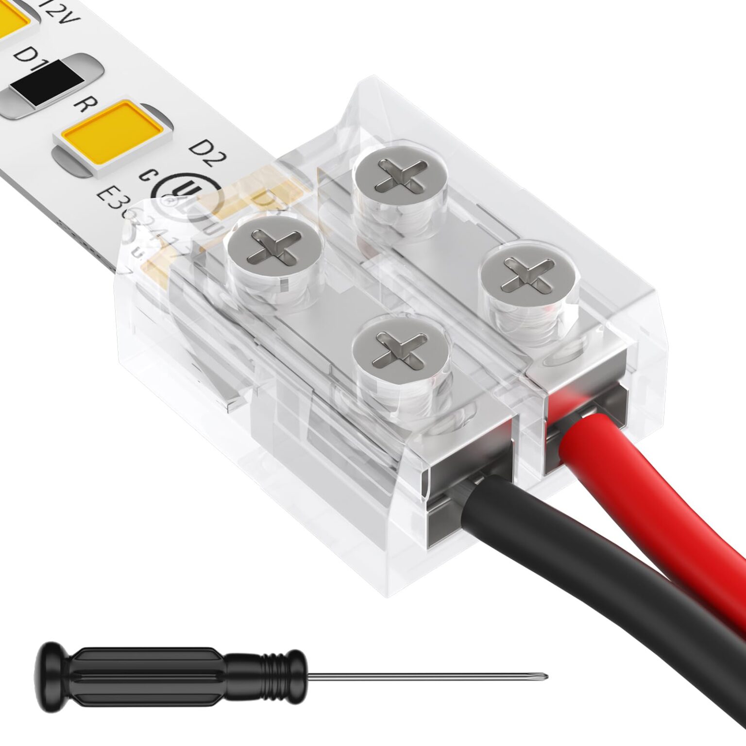 Illustrative example of led strip light 2 pin connector