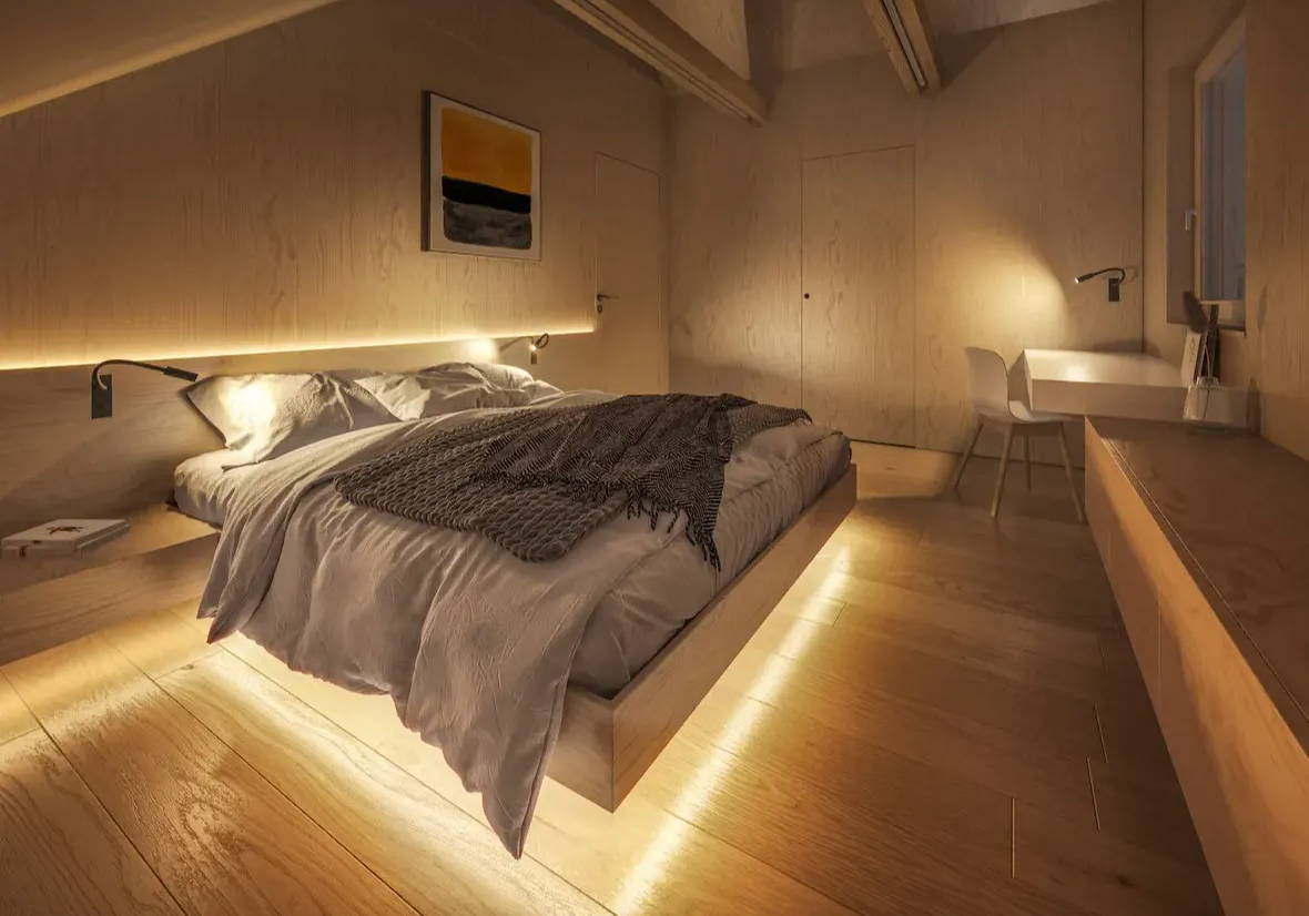 Illustrative example of led strip light ideas for bedroom from Google Search