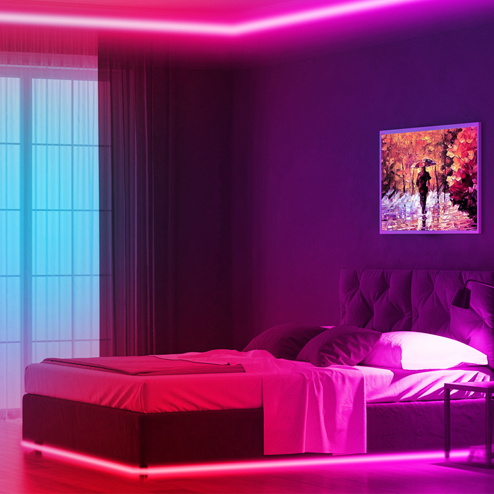 Illustrative example of led strip light ideas for bedroom from Google Search