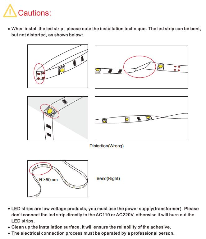 Illustrative example of led strip light installation from Google Search