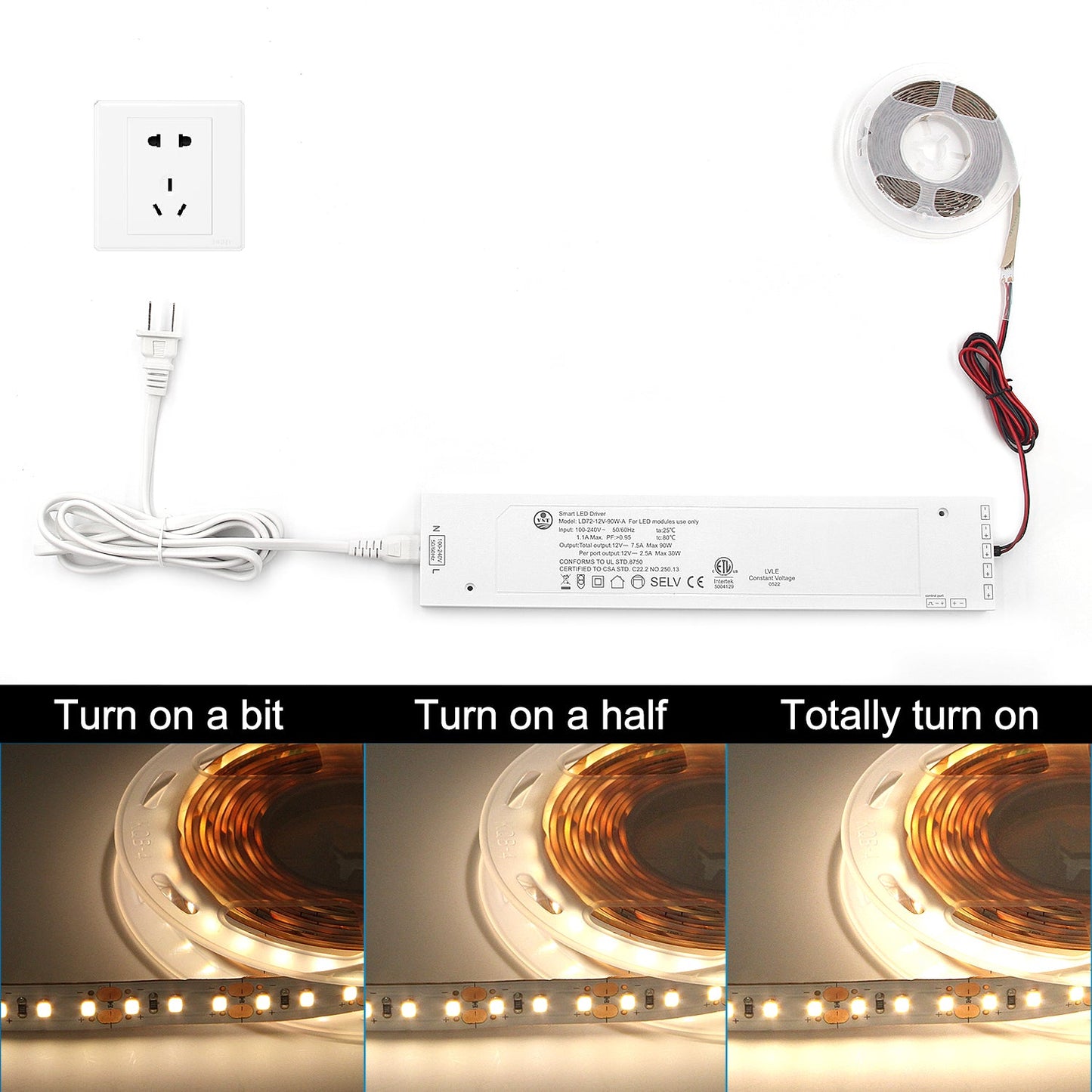 Illustrative example of led strip light transformer from Google Search