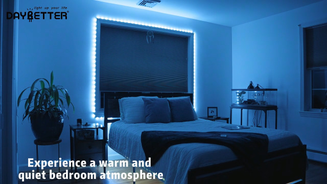 Illustrative example of led strip lighting for bedroom from Google Search