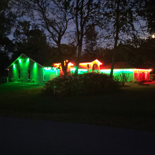 Illustrative example of led strip lights as christmas lights from Google Search