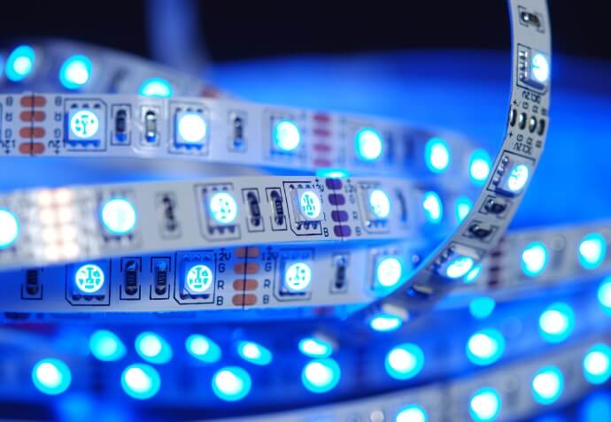Illustrative example of led strip lights blinking from Google Search