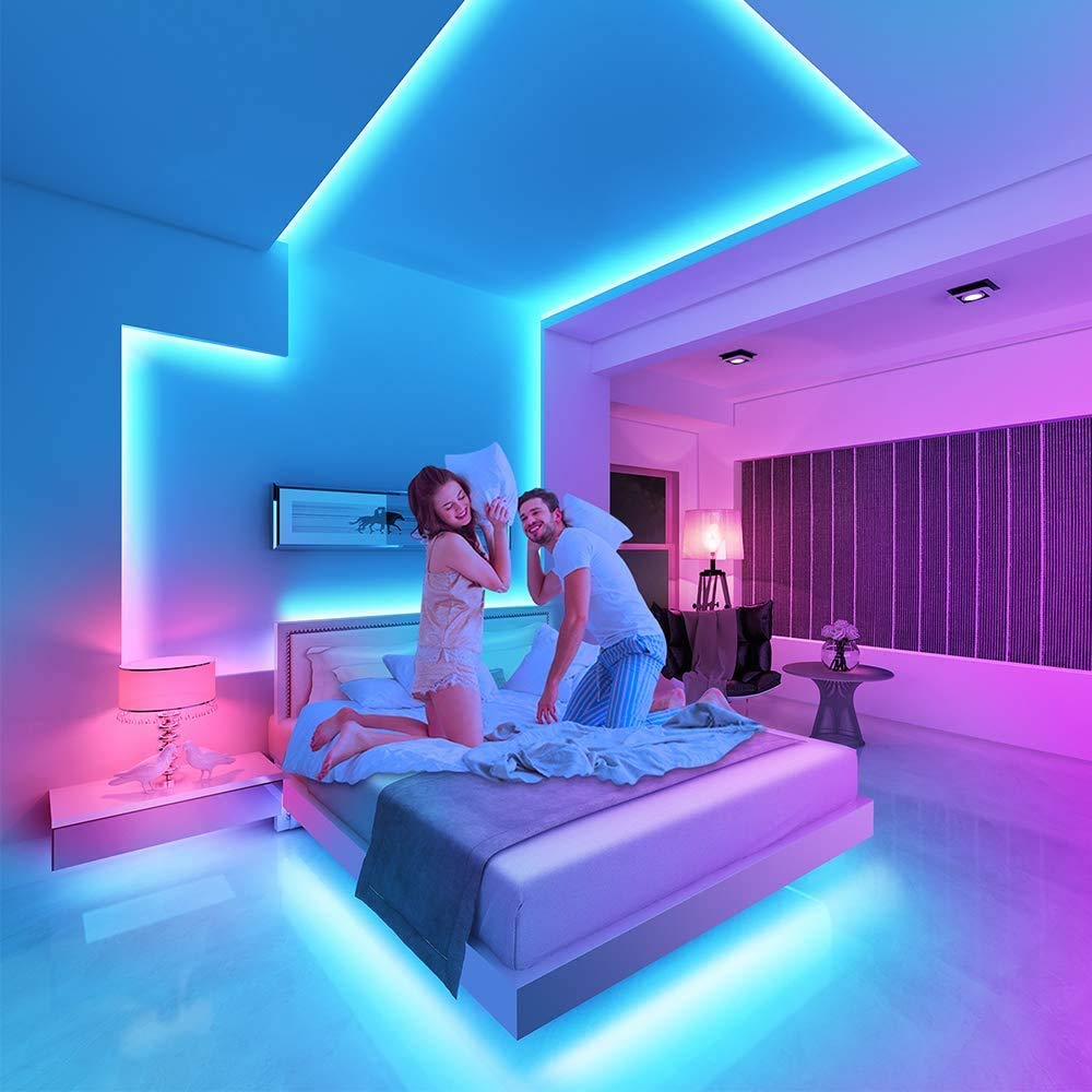 Illustrative example of led strip lights for bedroom ceiling from Google Search