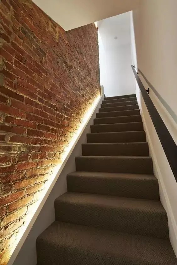 Illustrative example of led strip stairs