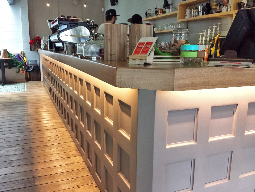 Illustrative example of led strip under counter