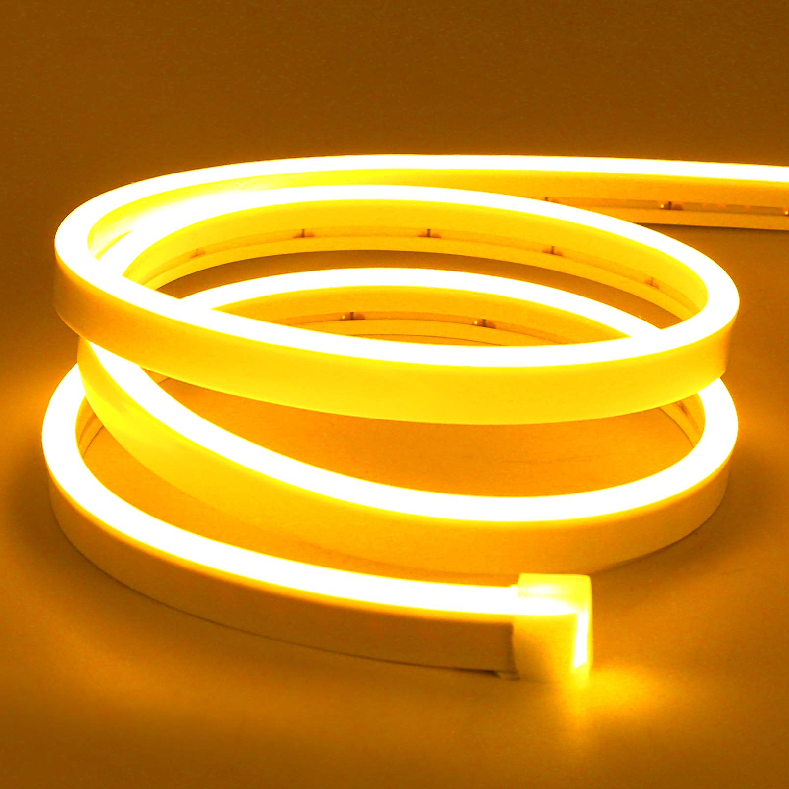 Illustrative example of led strip yellow light