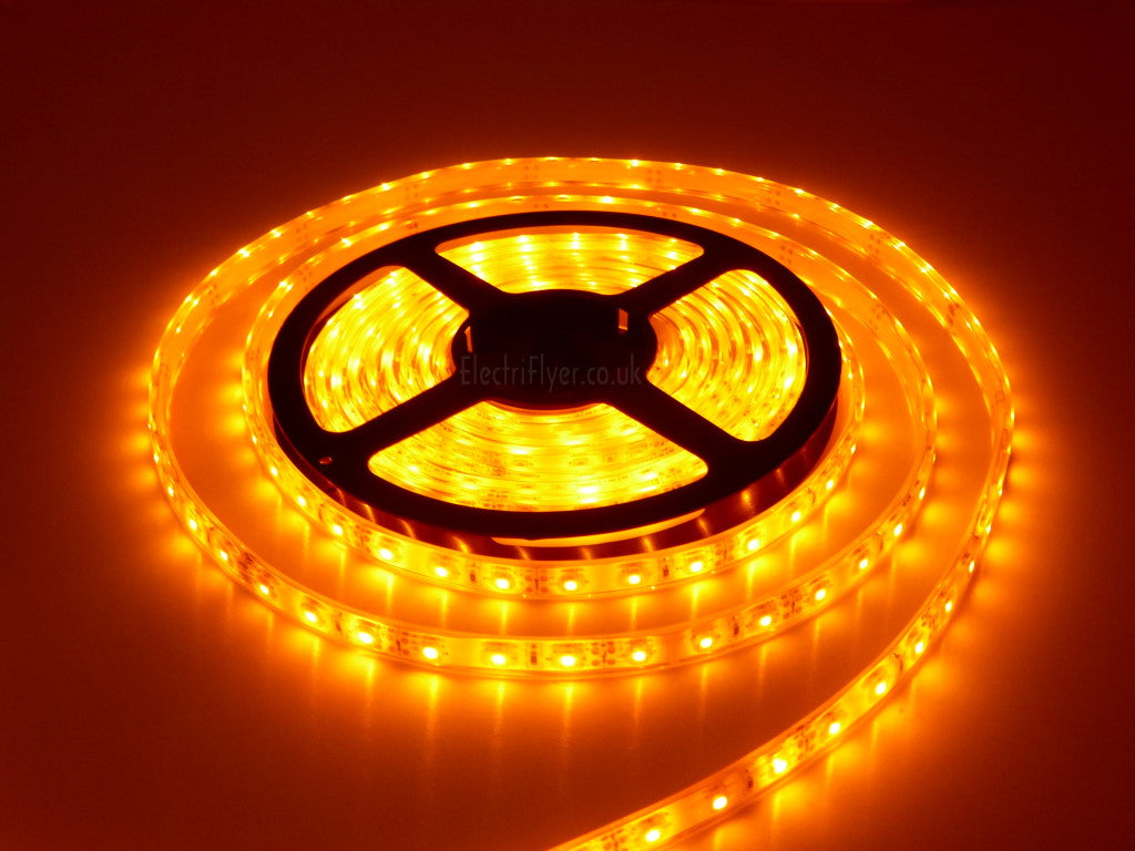 Illustrative example of led strip yellow light