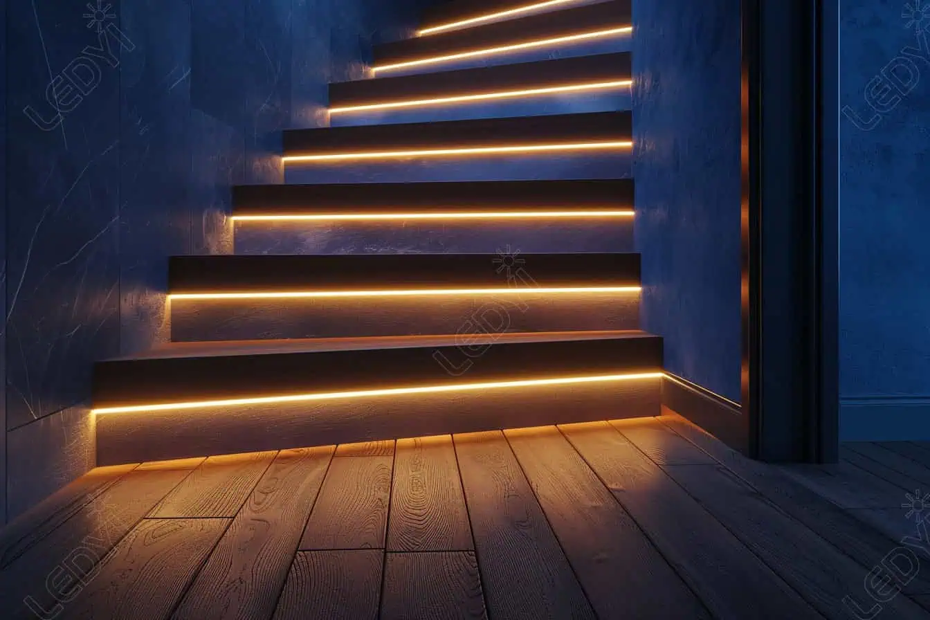Illustrative example of lighted stairs