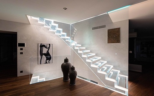 Illustrative example of lighted stairs