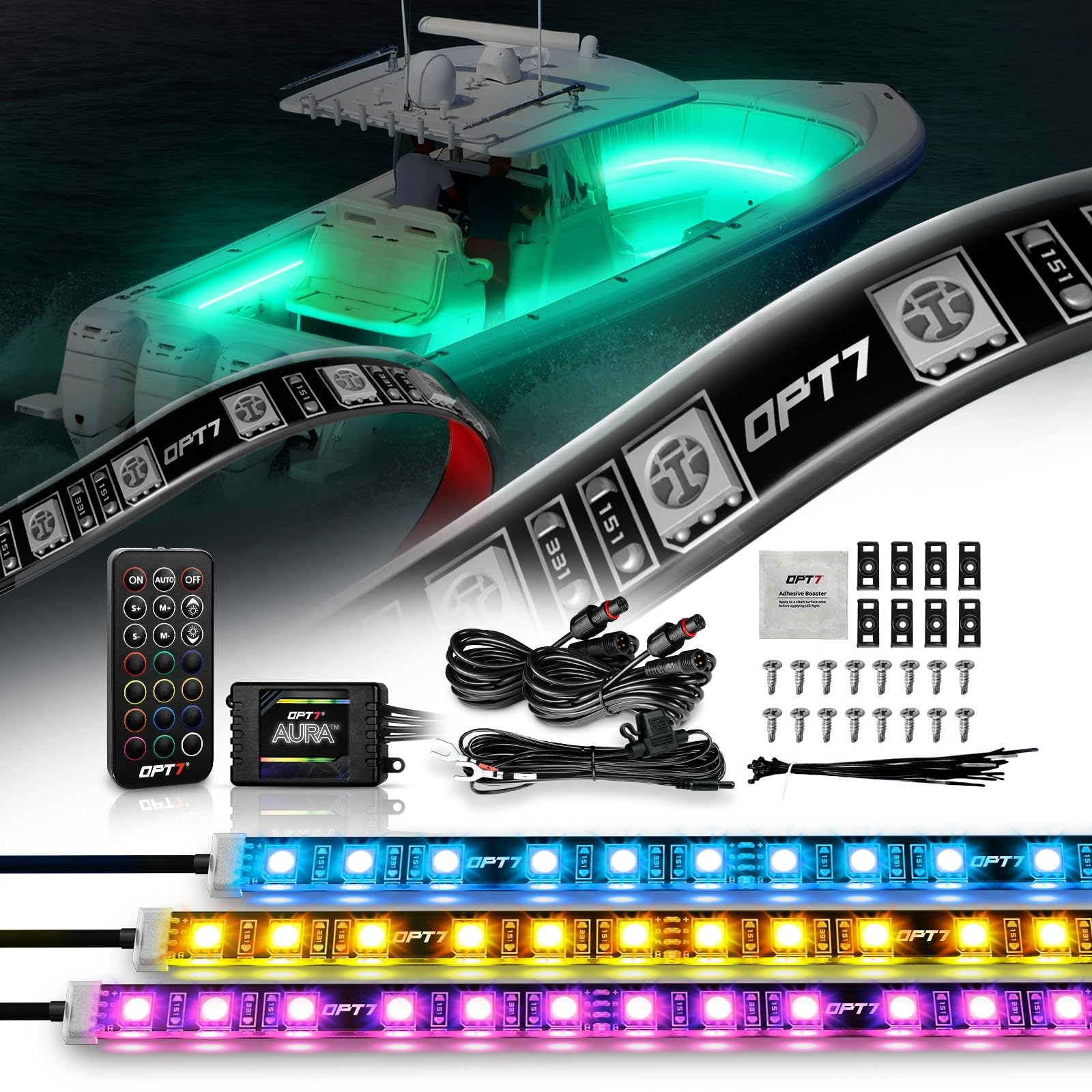 Illustrative example of marine led light strips from Google Search