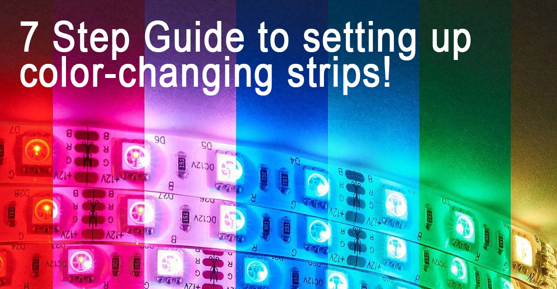 Illustrative example of multi colour led light strips from Google Search
