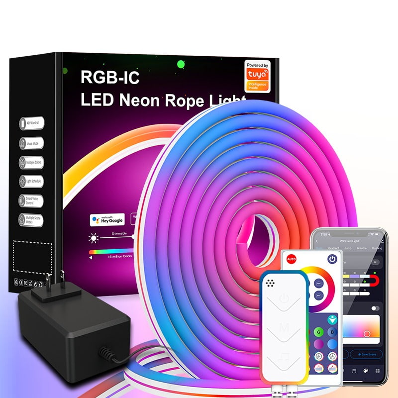 Illustrative example of multi colour led light strips from Google Search