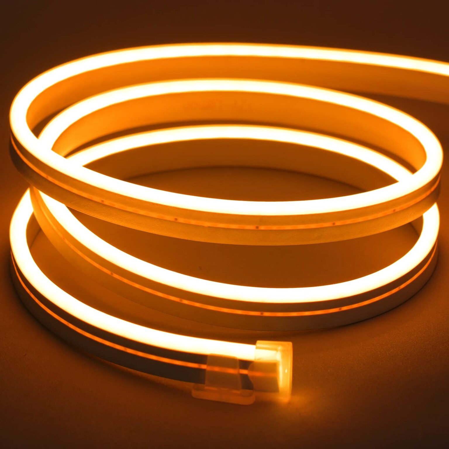 Illustrative example of orange led strip lighting from Google Search