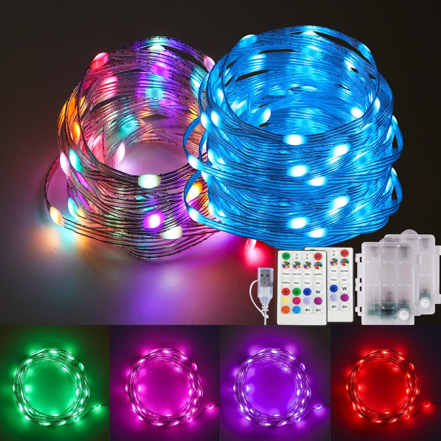 Illustrative example of outdoor battery powered color changing led lights from Google Search