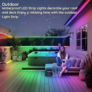 Illustrative example of outdoor led strip lights waterproof from Google Search