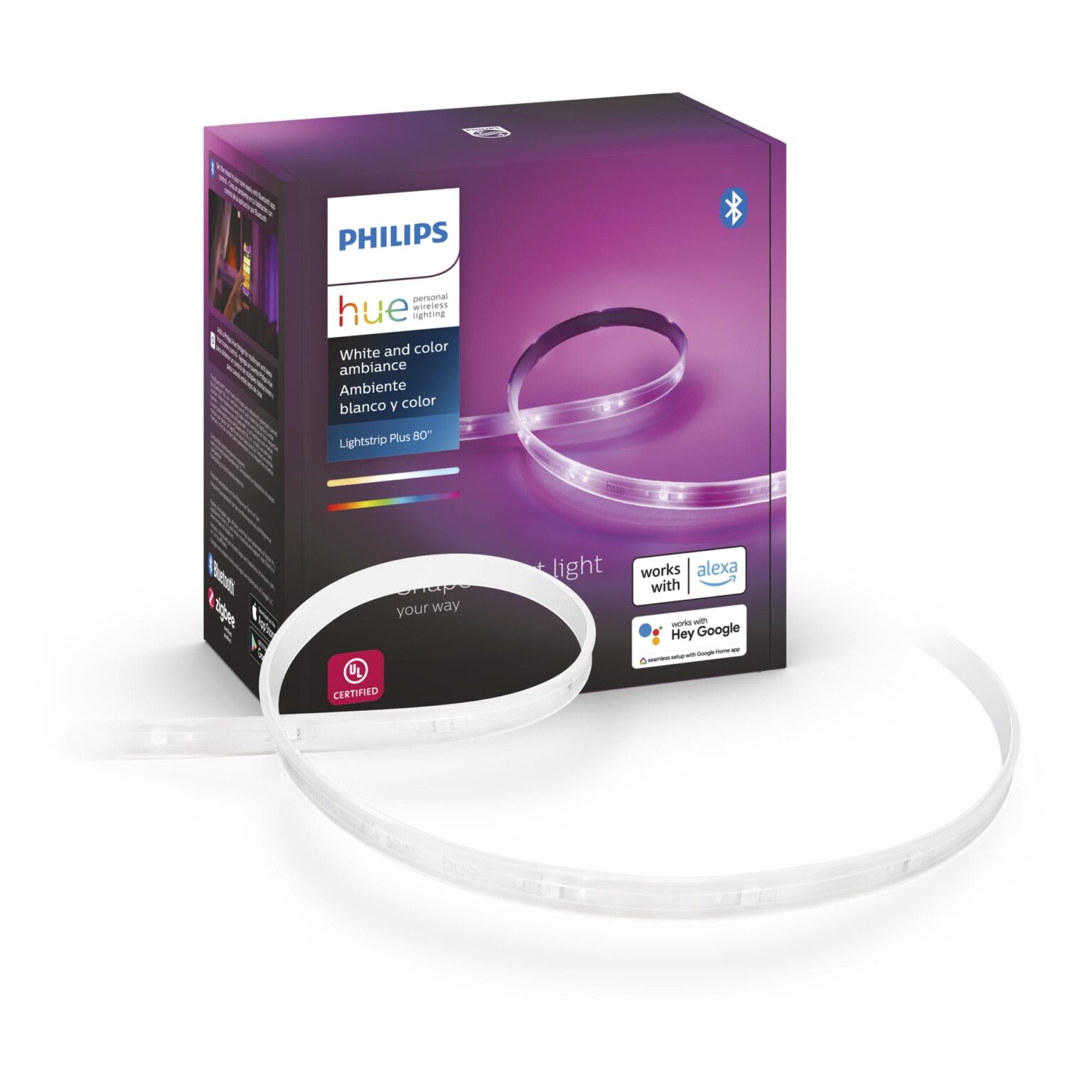 Illustrative example of philips hue led strip lighting from Google Search