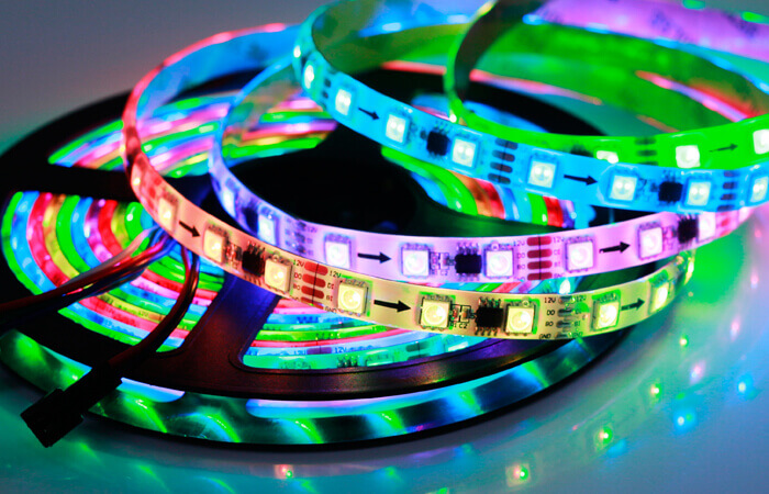 Illustrative example of programmable led light strips