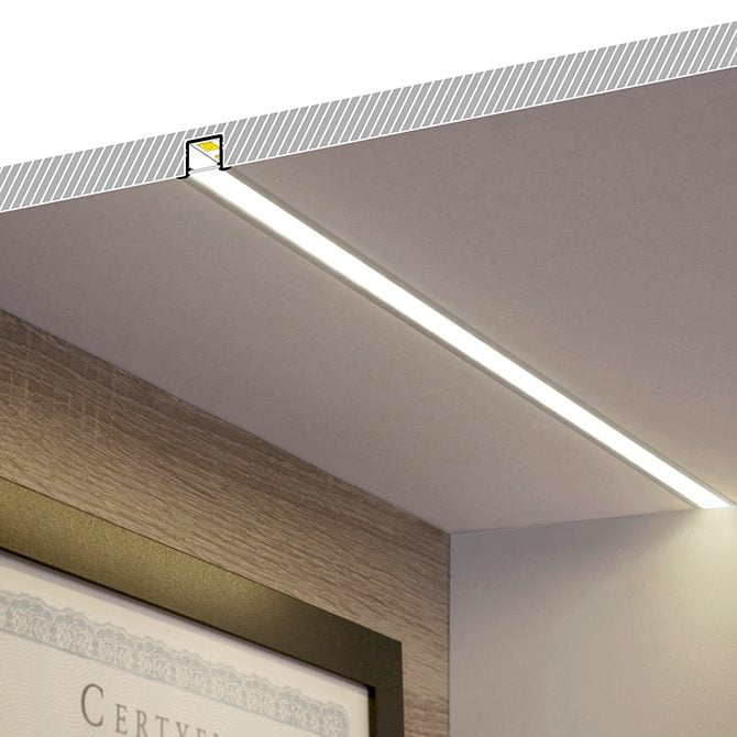 Illustrative example of recessed led strip from Google Search