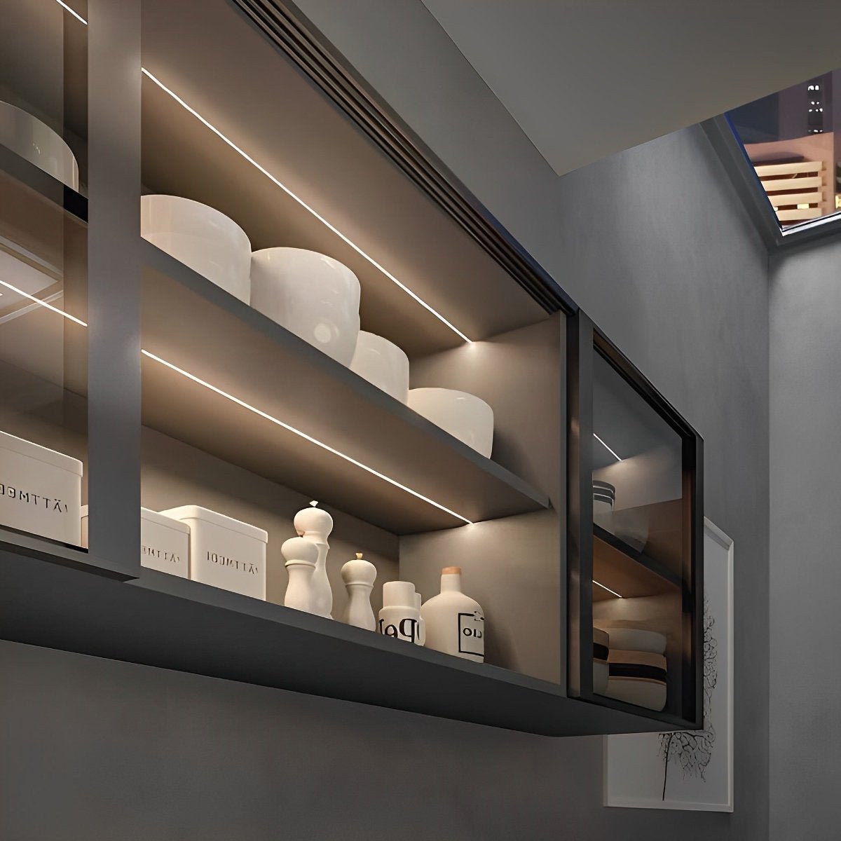 Illustrative example of recessed led strip lighting from Google Search