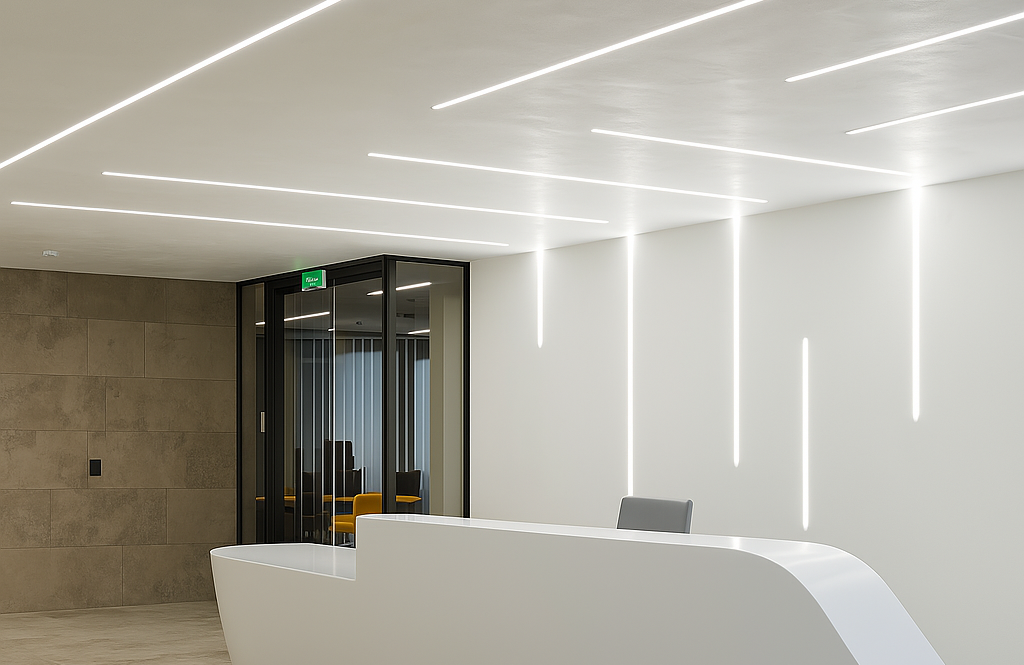 Illustrative example of recessed led strip lighting from Google Search
