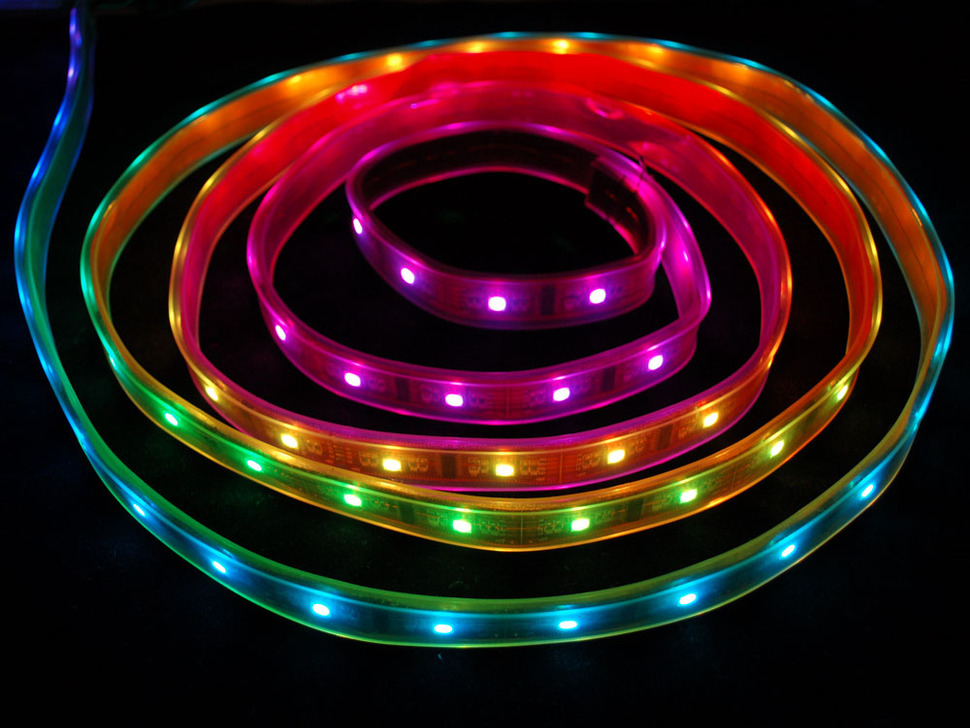 Illustrative example of rgb color led strip from Google Search