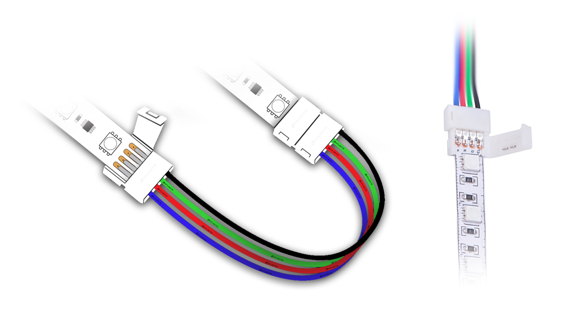 Illustrative example of rgb led strip connector from Google Search