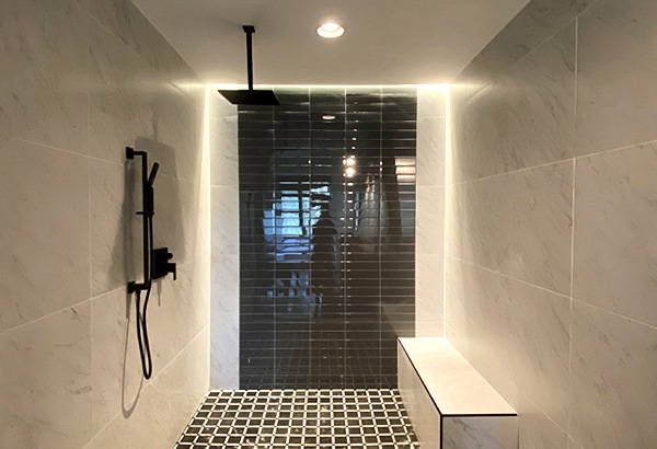 Illustrative example of shower led strip lighting from Google Search