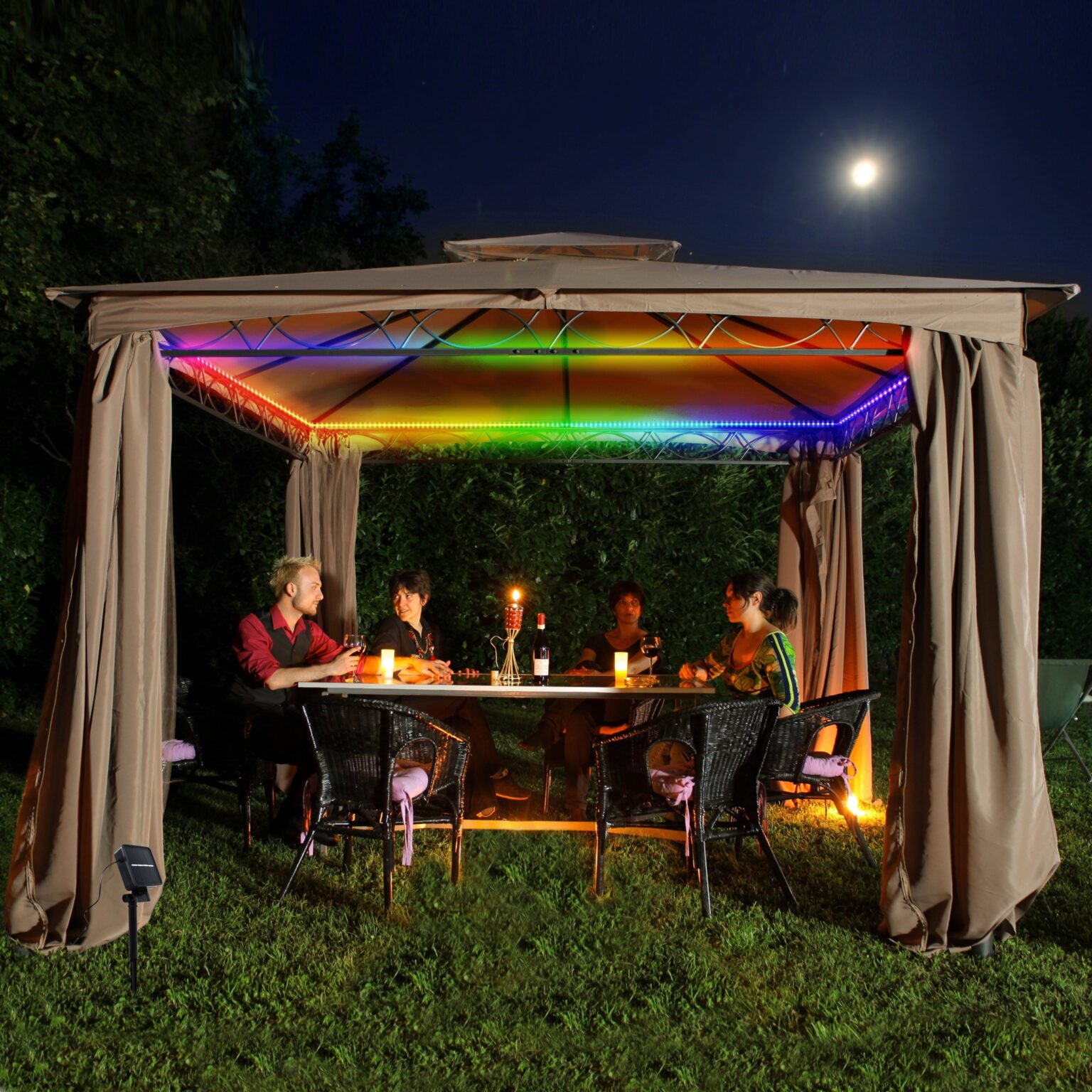 Illustrative example of solar led strip lights outdoor from Google Search