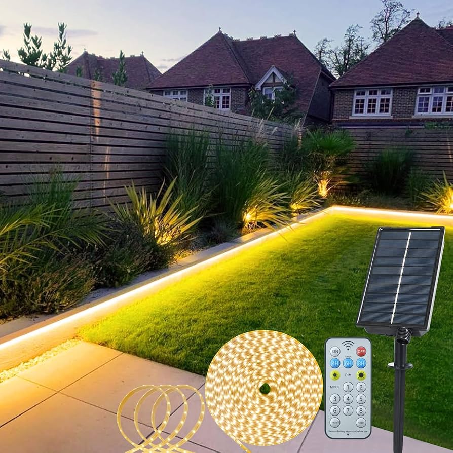 Illustrative example of solar led strip lights outdoor from Google Search