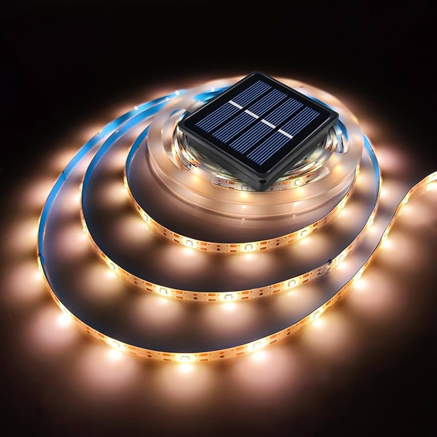 Illustrative example of solar led strip lights waterproof from Google Search