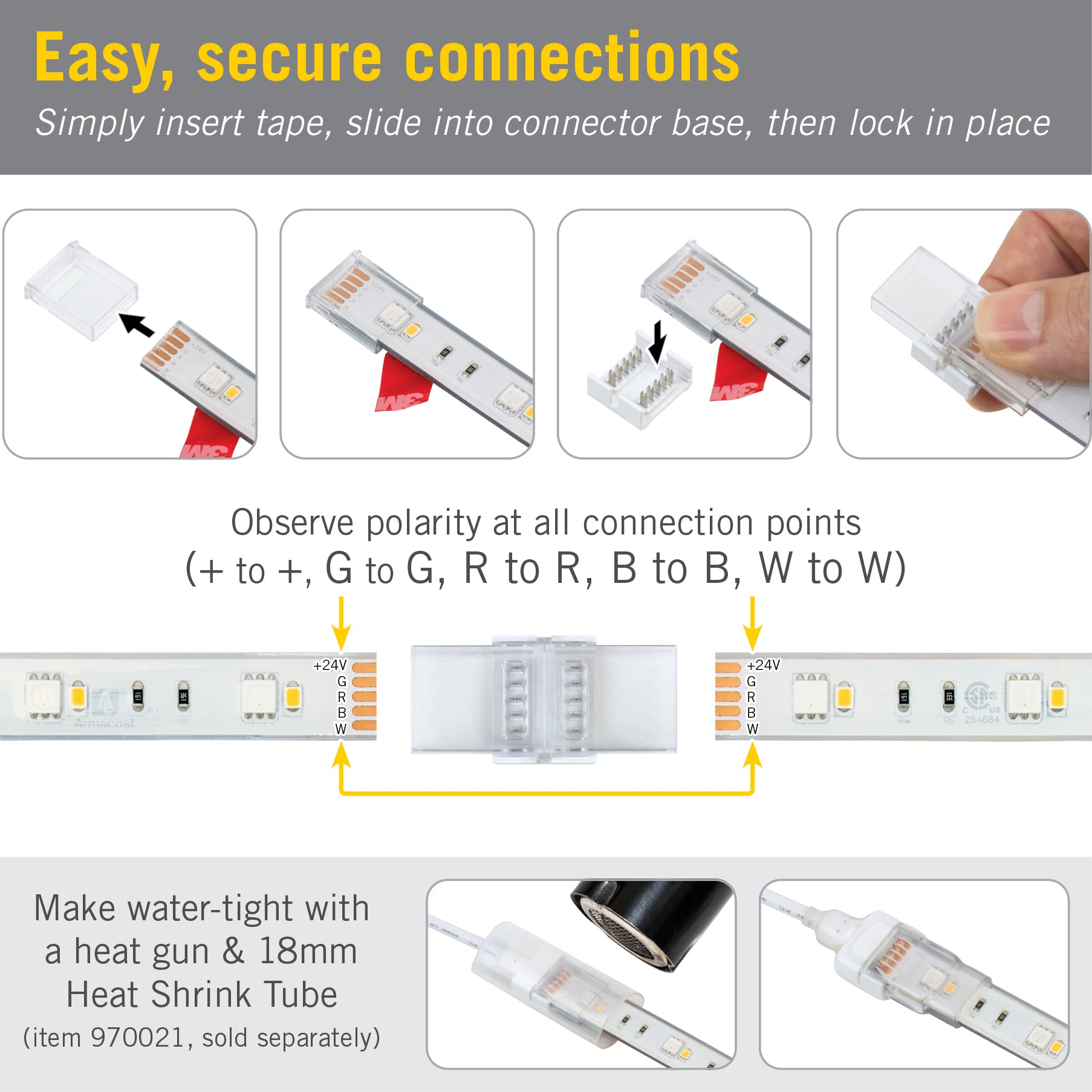 Illustrative example of splicing led strip lights from Google Search