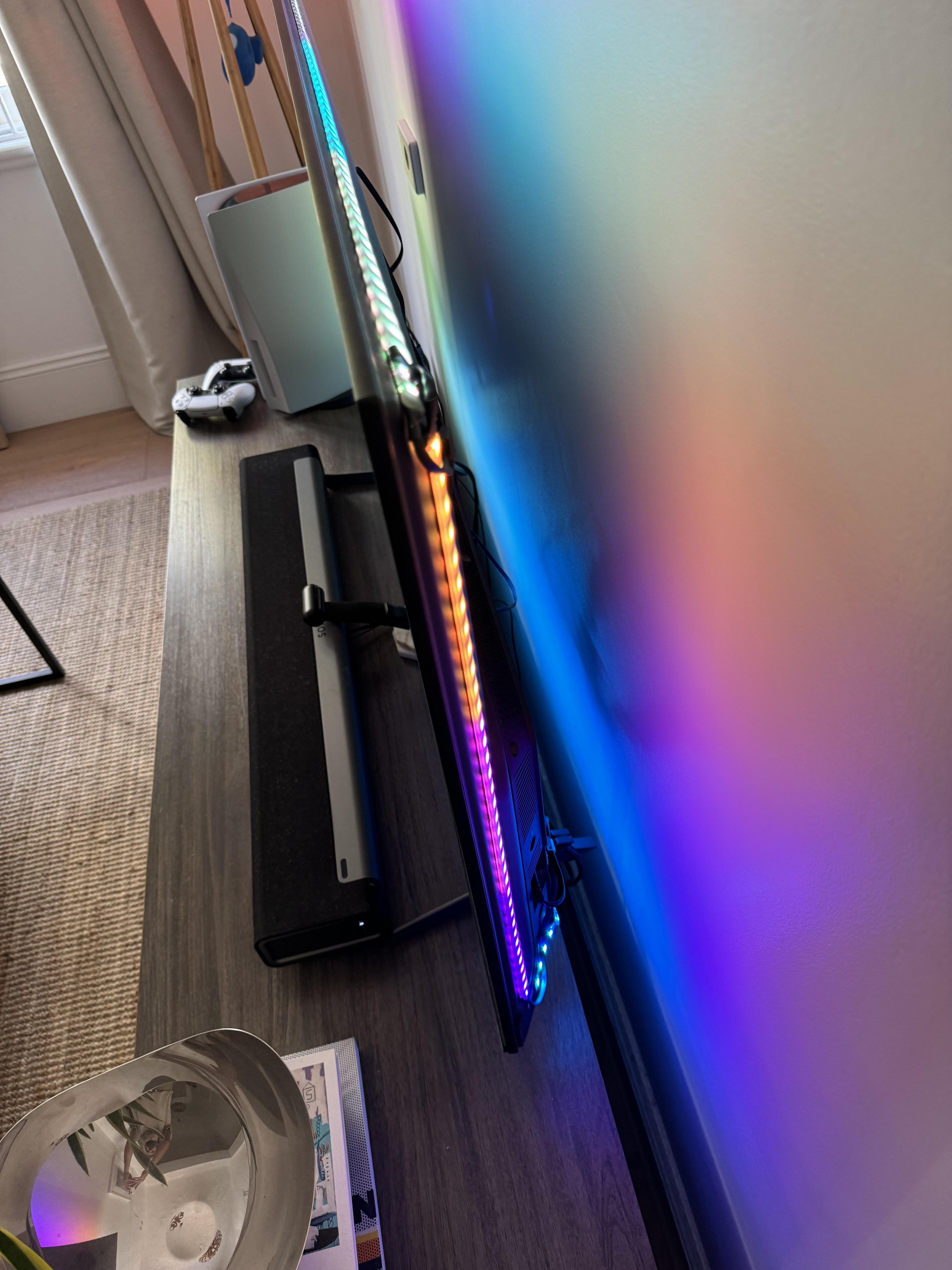 Illustrative example of strip lights tv